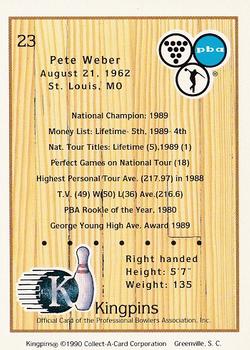 1990 Collect-A-Card Kingpins #23 Pete Weber Back